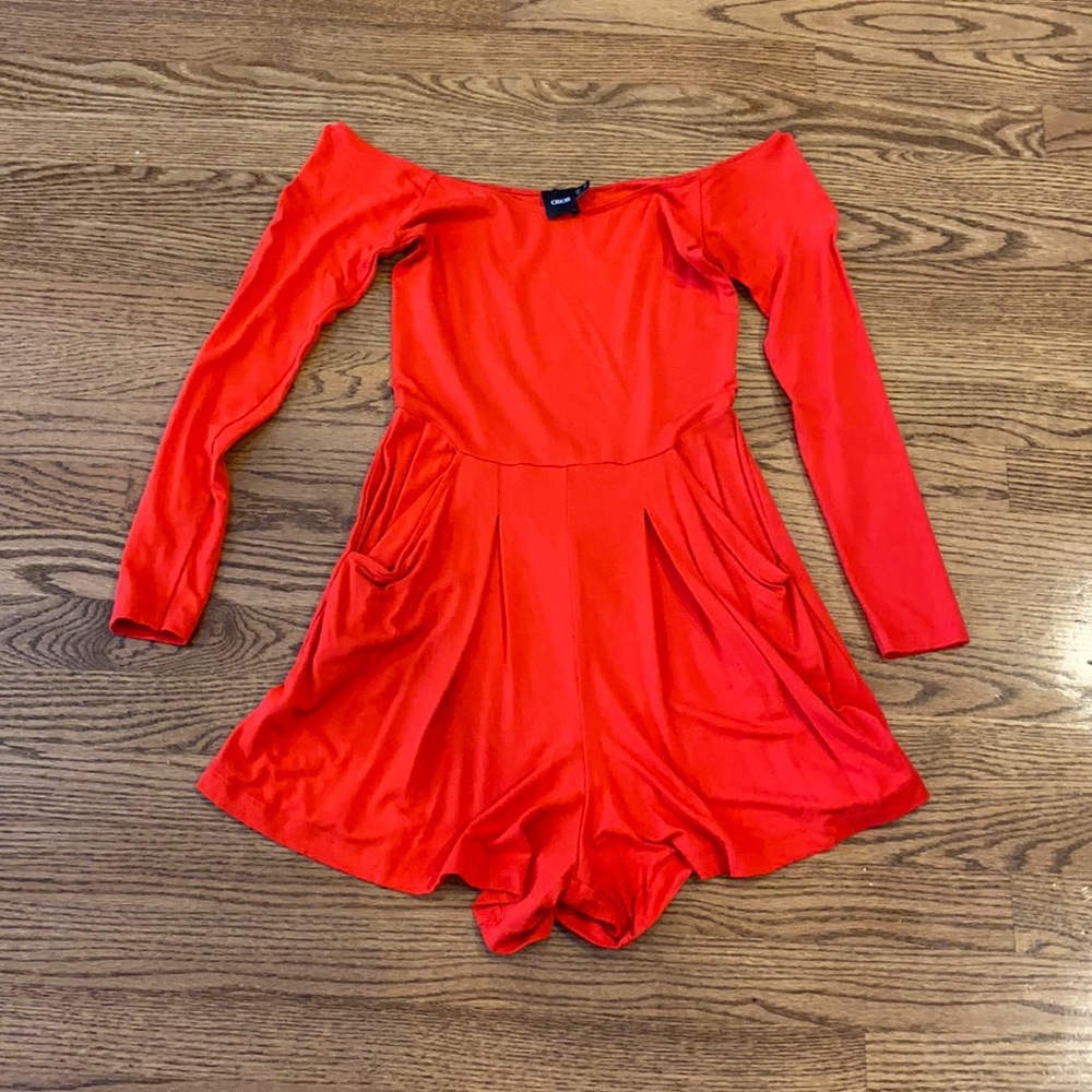 Red Long sleeve romper